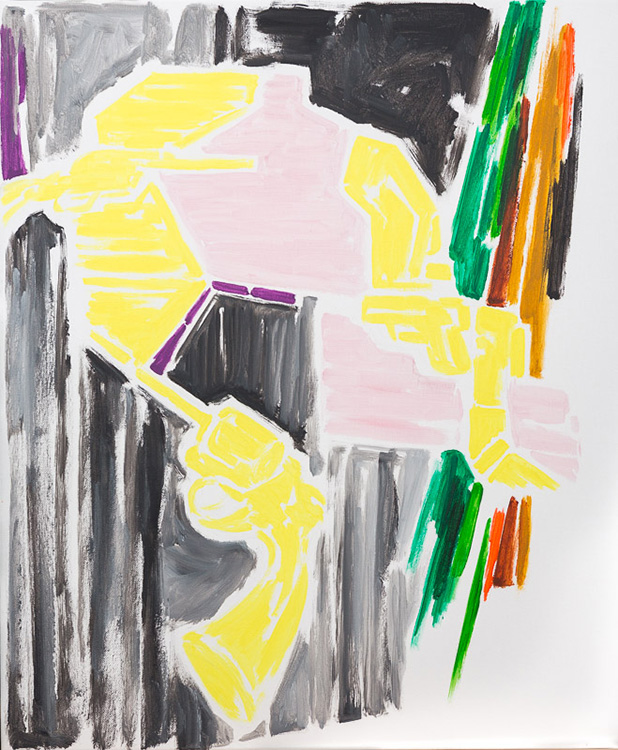 Mis en danger 1, acrylique sur toile, 54 x 67 cm, 2014
